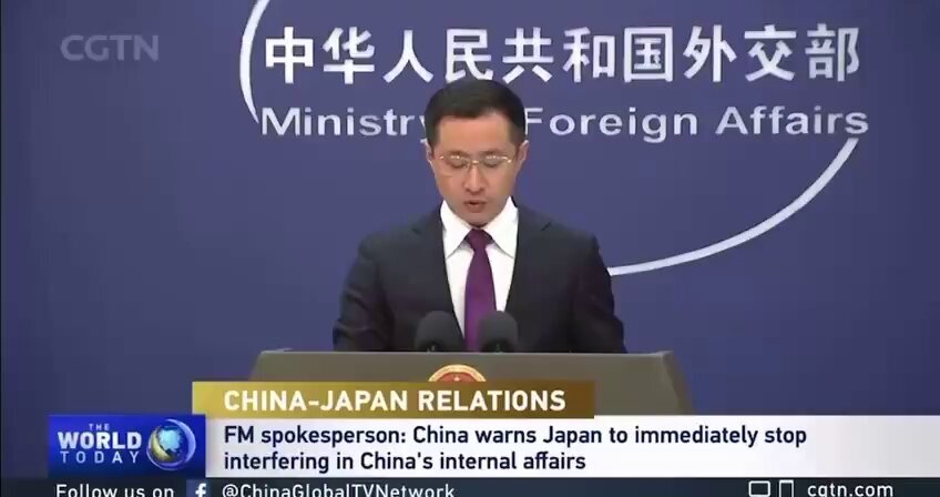 中国、日本への台湾海峡介入警告