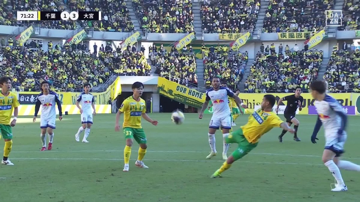 ジェフ千葉、カルリーニョス・ジュニオのゴールで大逆転！