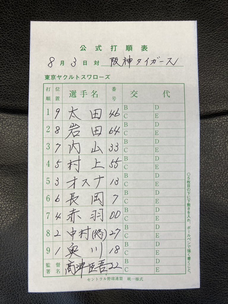 スワローズ命 内野手 | 選手名鑑 | 東京ヤクルトスワローズ