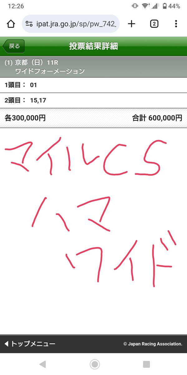 ジャンタルマンタル、マイルCSで圧勝！トウシンマカオの逃げを封じる