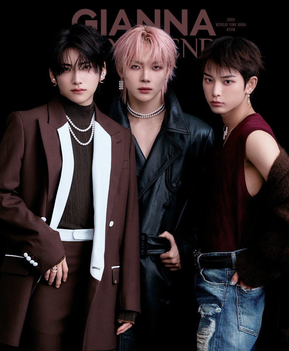 andTEAM NICHOLAS、YUMA、HARUAがGIANNA BOYFRIENDの裏表紙に登場！ 