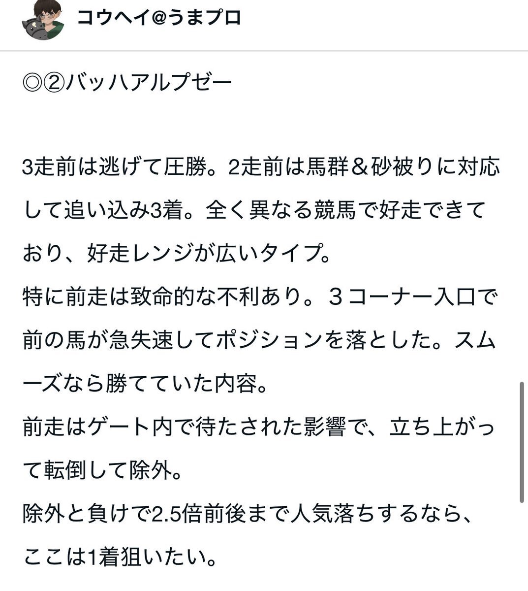 ジャスパーソレイユ、京都競馬で2着！今後の活躍は？