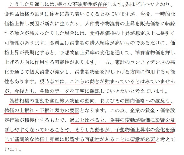植田日銀総裁、円安と物価上昇率の関係に注意喚起