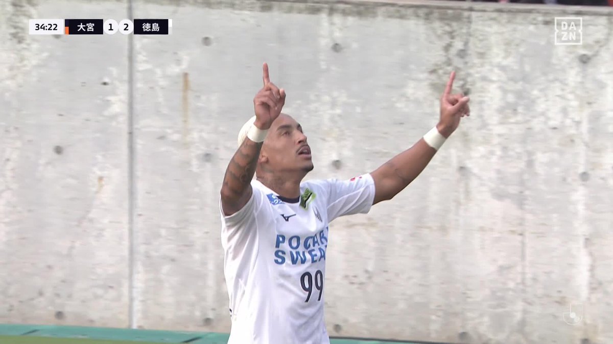 ルーカス・バルセロス弾で徳島が逆転！大宮戦に勝利