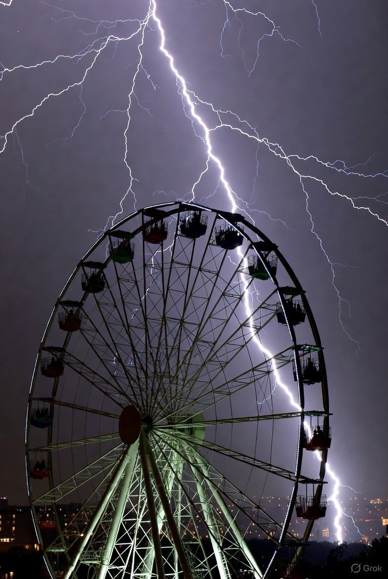 エキスポシティ観覧車 落雷で乗客20人9時間閉じ込め