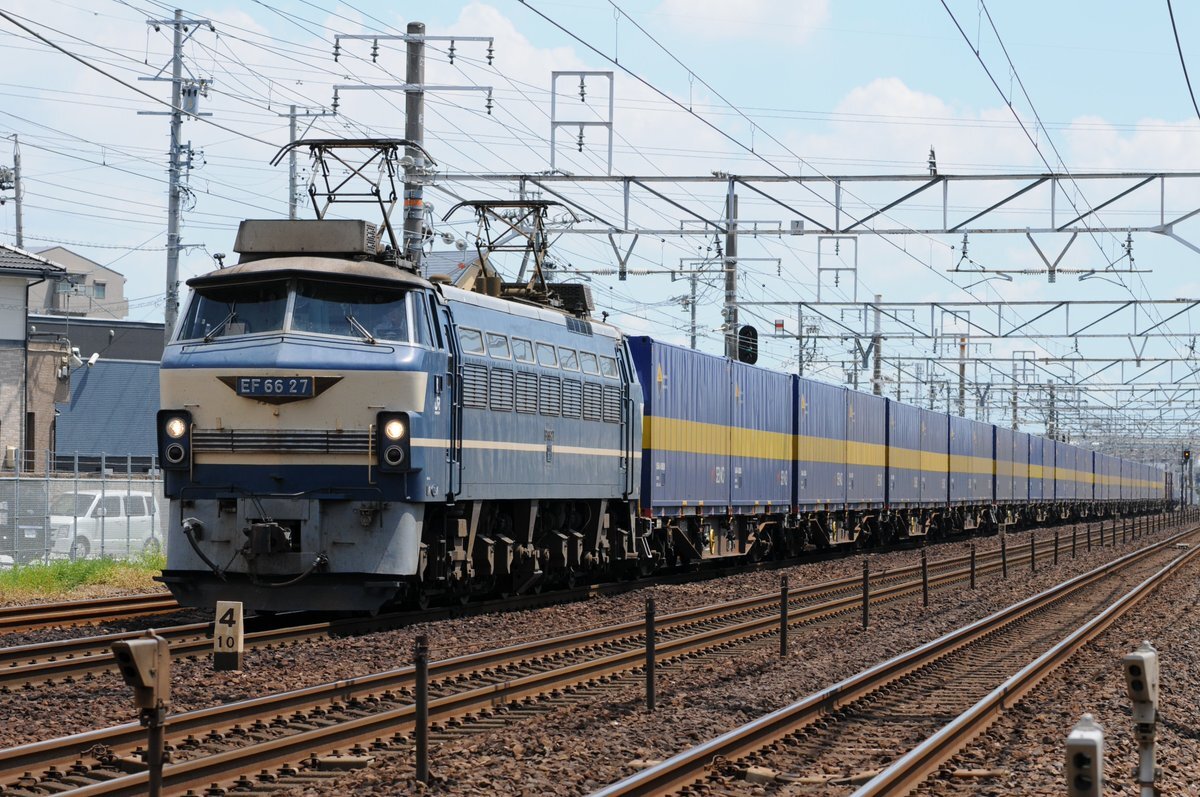 盗鉄　EF66 27 専用　気をつけて！ 流通限定】1/45 トレインミュージアムOJ No.SP 電気機関車 EF66
