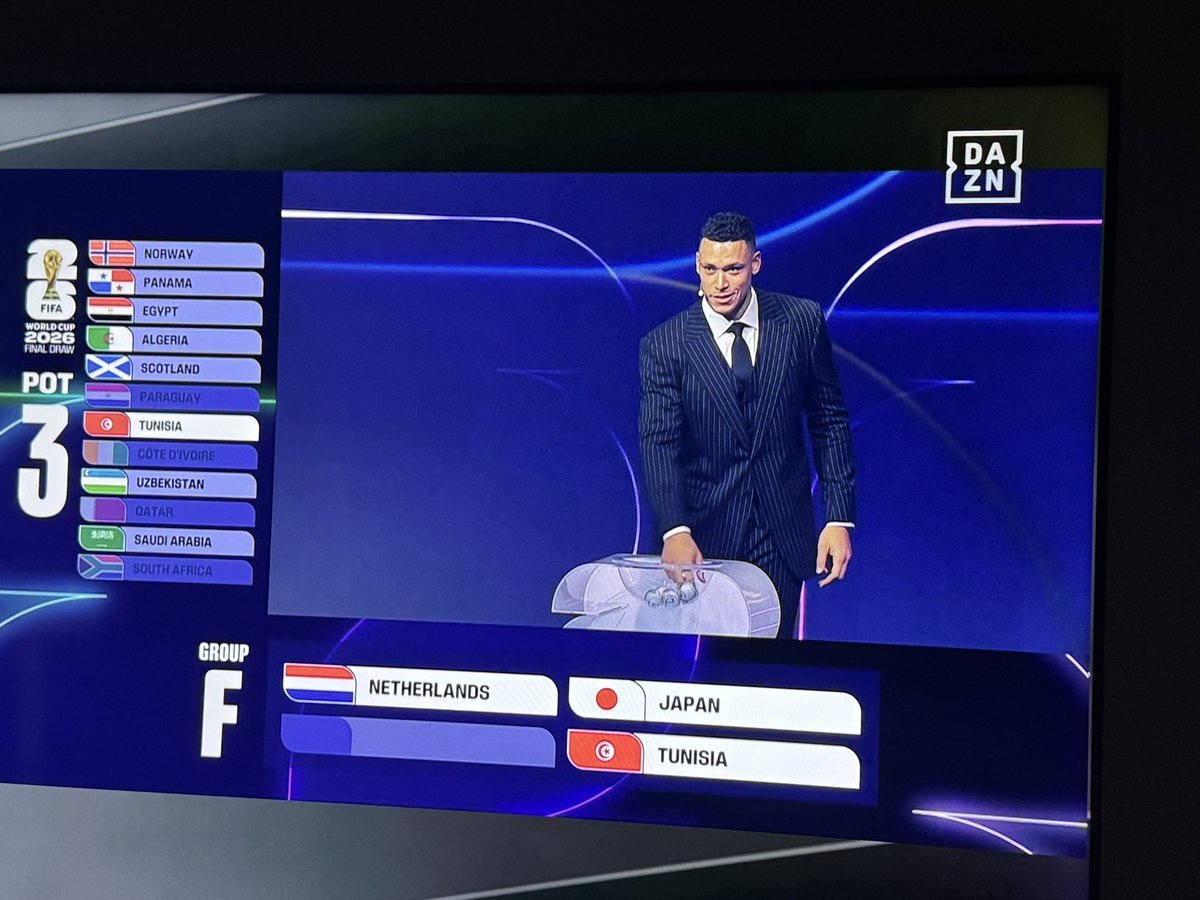 日本代表、W杯2025グループFはオランダ、チュニジアと激突！