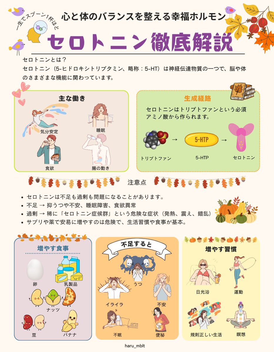 セロトニン：働きや効果、増やす方法とは？