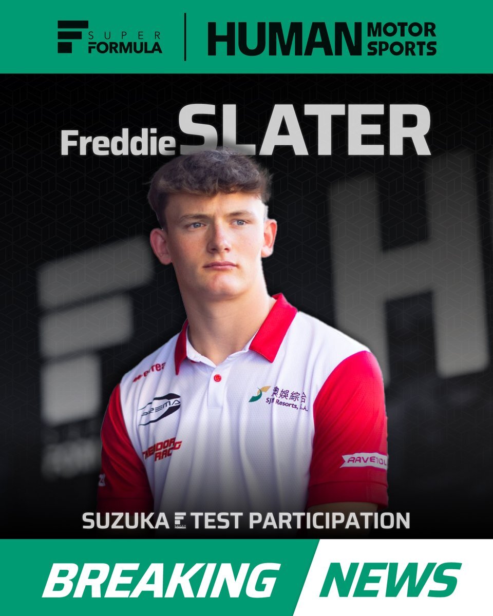 スーパーフォーミュラテストに、ヨーロッパの有望株フレディ・スレイター参戦決定！ 