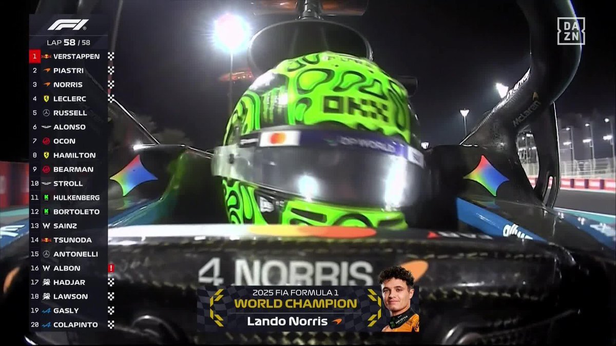 ランド・ノリス、初F1ワールドチャンピオンに！感動の無線とハグ