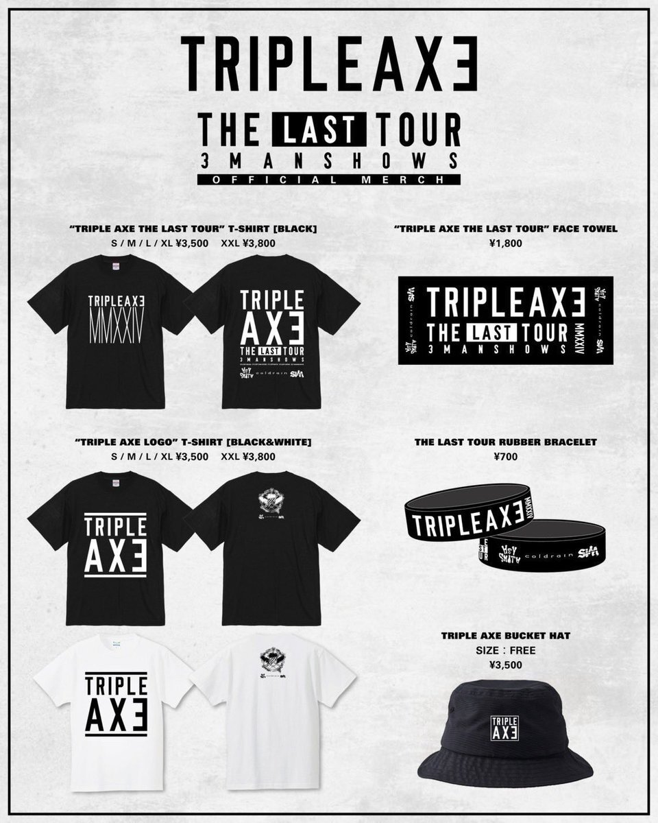 TRIPLE AXE Tシャツ ロリクレ XLサイズ WORK. □TRIPLE AXE TRIPLE AXE THE LAST TOUR COLLABO T-SHIRT