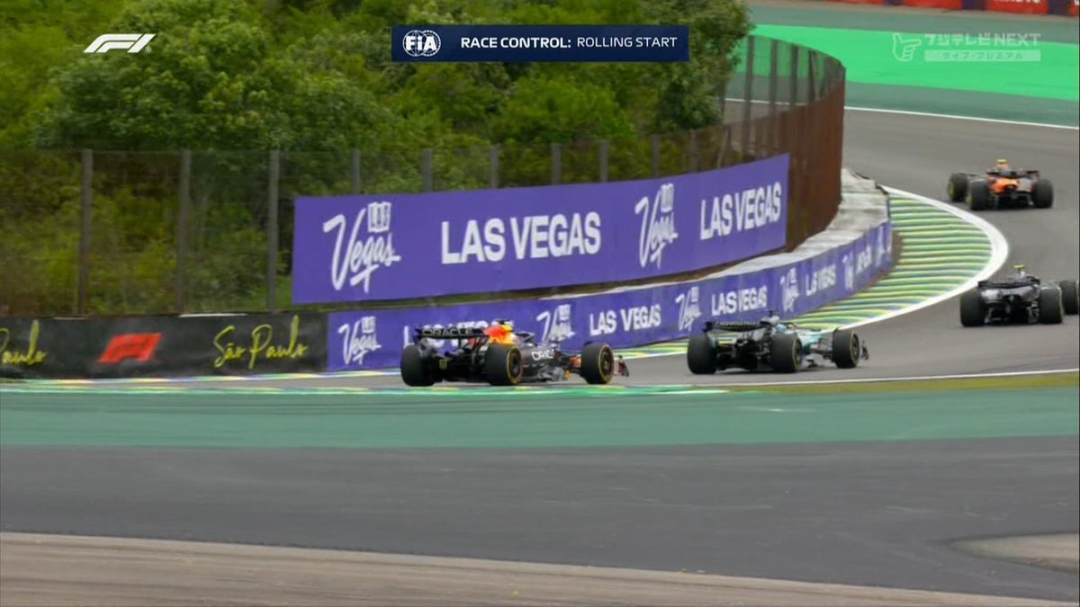 F1ブラジルGPスプリント、ローリングスタートで再開！