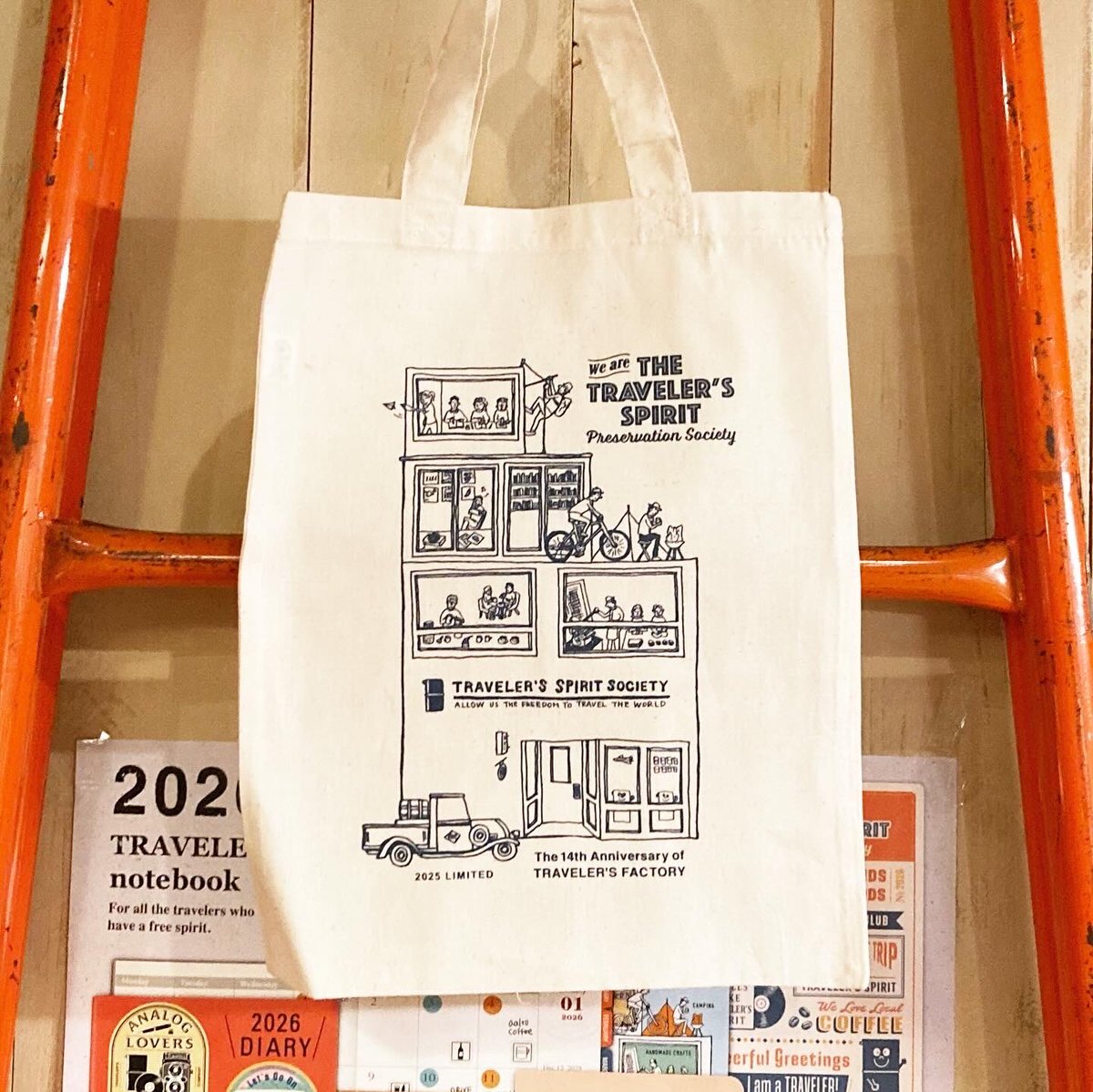 新品】14周年缶 トラベラーズファクトリー TF ノベルティバッグ付き