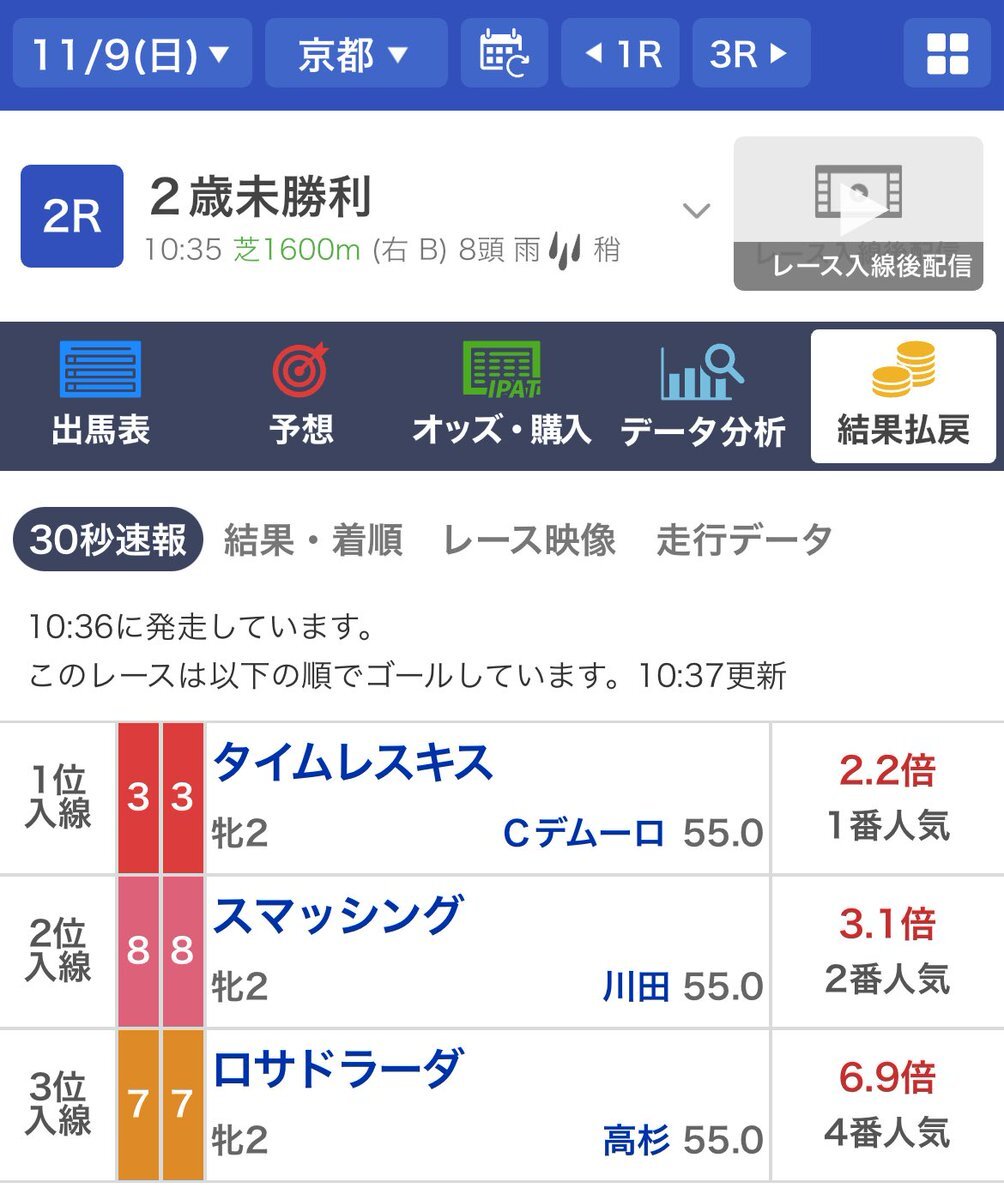 タイムレスキス、ポエティックフレア産駒が勝利！ 