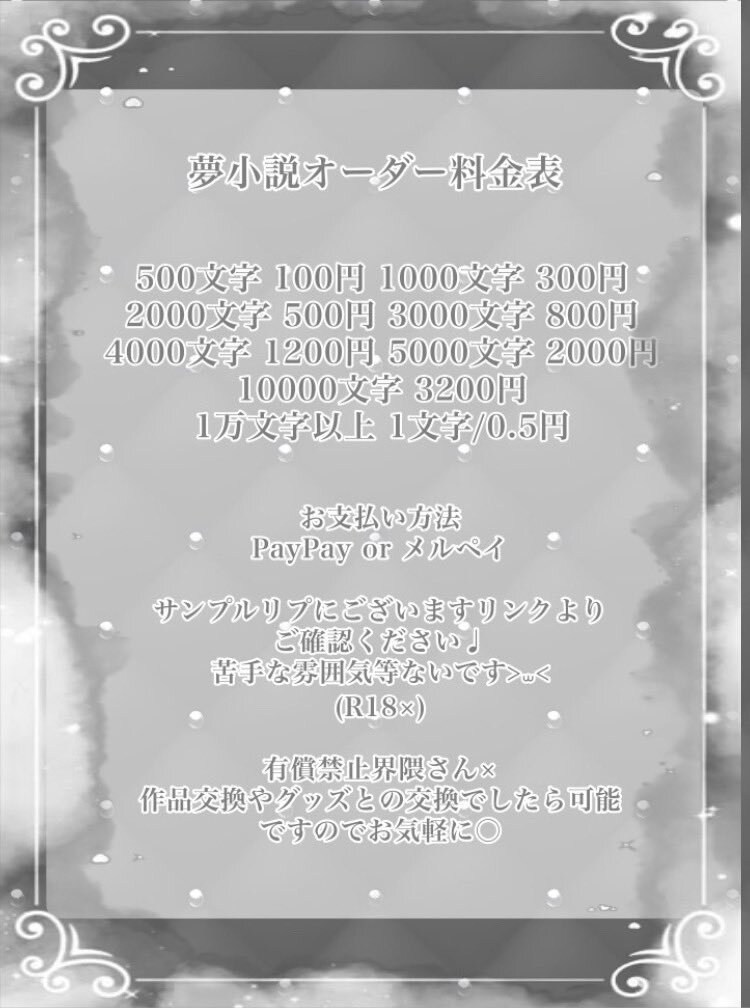 ❁⃘ 創作 夢/小説 オーダー 受付中 ❁⃘ポストカード 夢小説オーダー