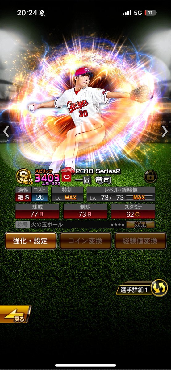 元広島カープ一岡竜司投手実使用Wilson 硬式グローブ 2019年モデル