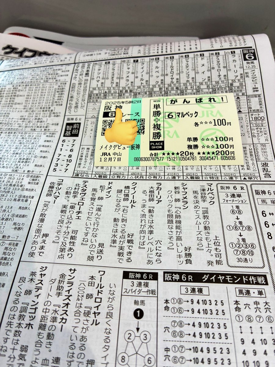 マルベック、デビュー戦は4着！ 4コーナーでの動きに注目が集まる