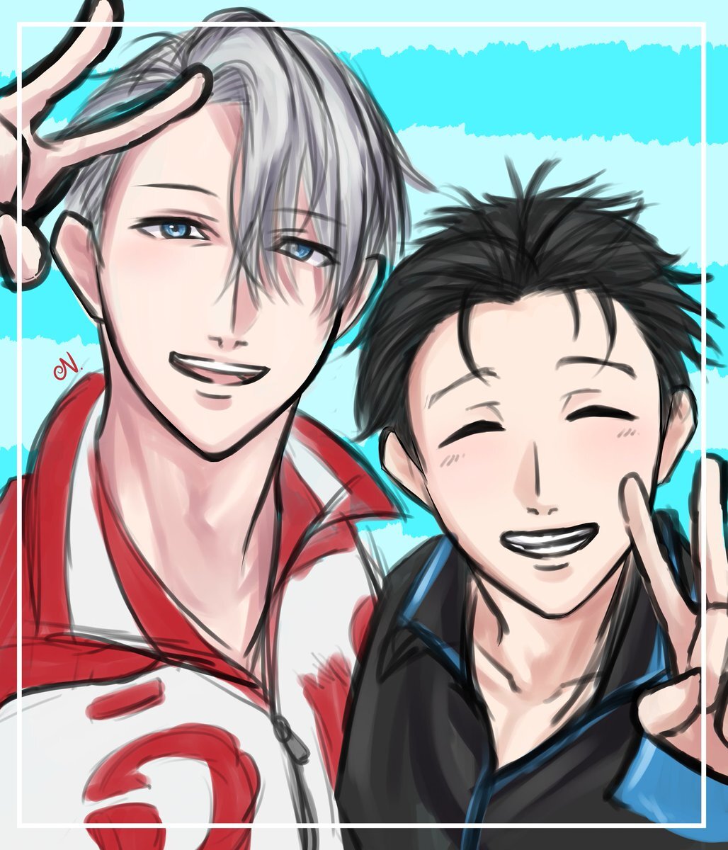 ユーリ!!! on ICE 応援バナー ヴィクトル ユリオ 貴重 - メルカリ