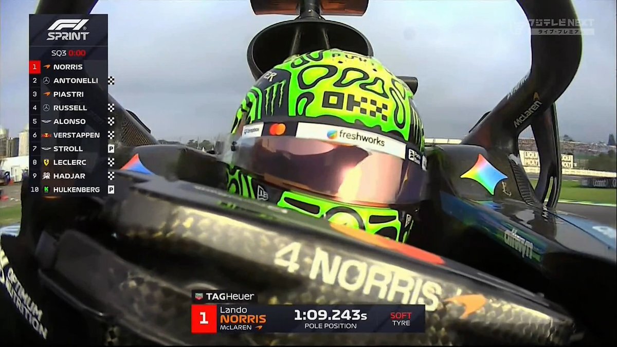 F1サンパウロGPスプリント予選、ノリスがポールを獲得！