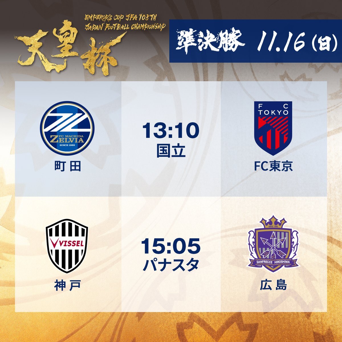 天皇杯 準決勝 会場」のYahoo!リアルタイム検索 - X（旧Twitter