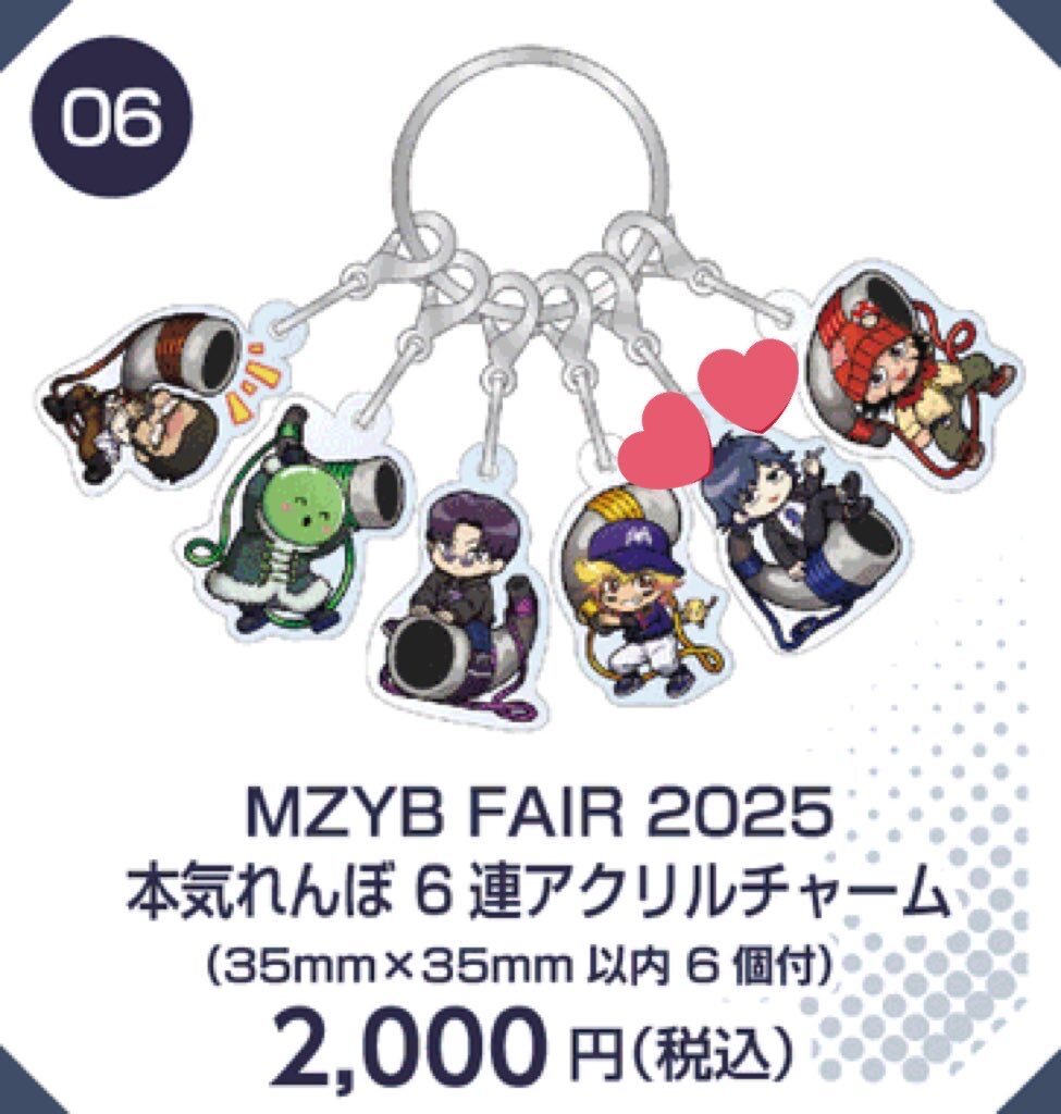 MZYB 本気れんぼ 6連 アクリルチャーム まじヤバ まじめにヤバシティ