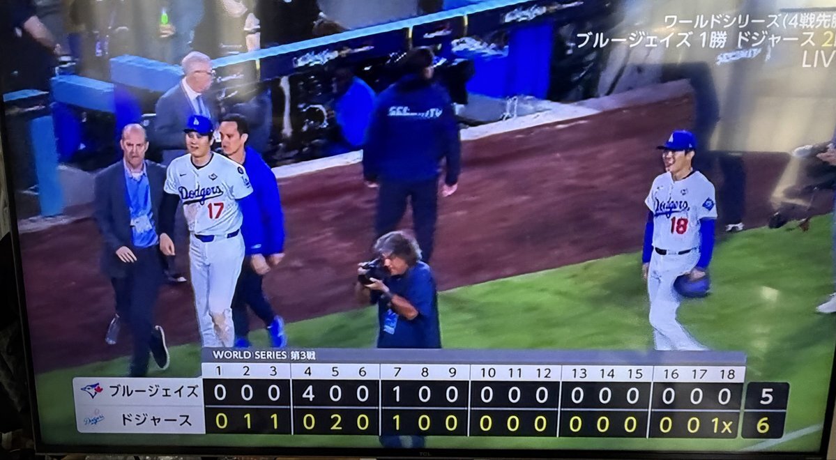 ワールドシリーズ第3戦、サヨナラホームランでドジャースが勝利！