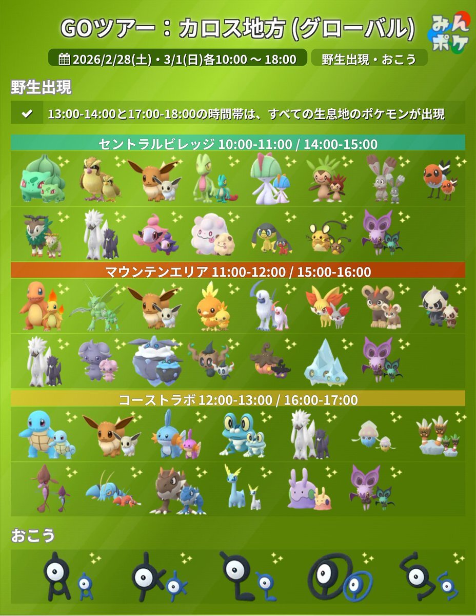 ポケモンGO Tour：カロス地方、色違いポケモンやピカチュウの特別な帽子が登場！