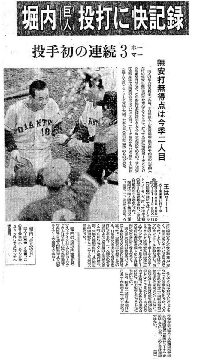 大谷翔平と堀内恒夫、どっちがすごい？