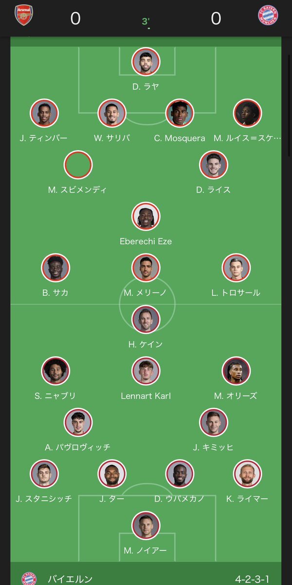 エゼ、アーセナル対バイエルン戦で圧巻のパフォーマンス！ファン興奮