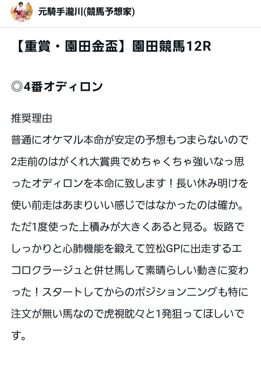 オディロンが園田金盃制覇！オケマルの連勝ストップ