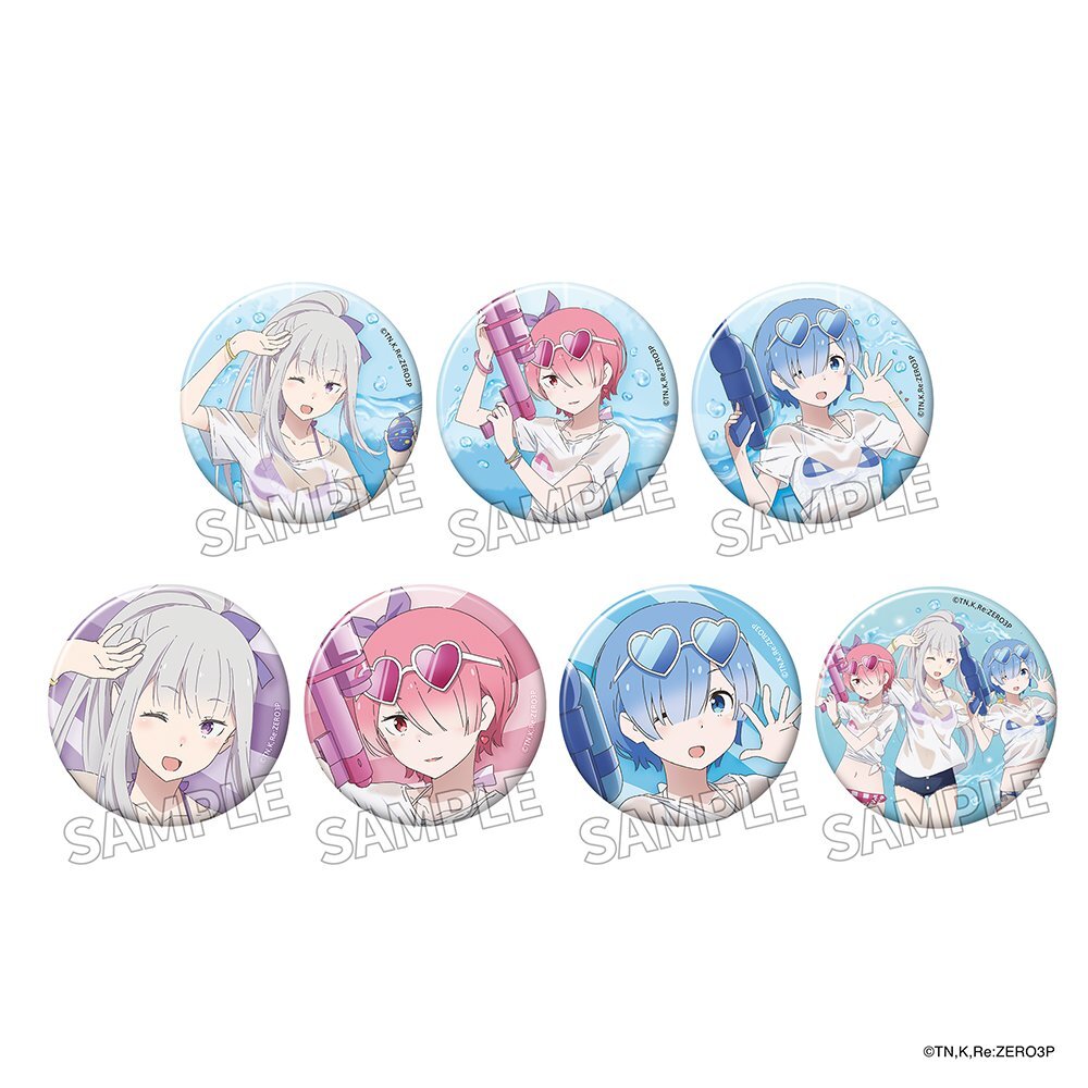 大阪関西万博　アニメ×フードフェス　リゼロ　缶バッジ　レム　ラム　識別番号① 大阪関西万博 アニメ×フードフェス リゼロ 缶バッジ レム ラム