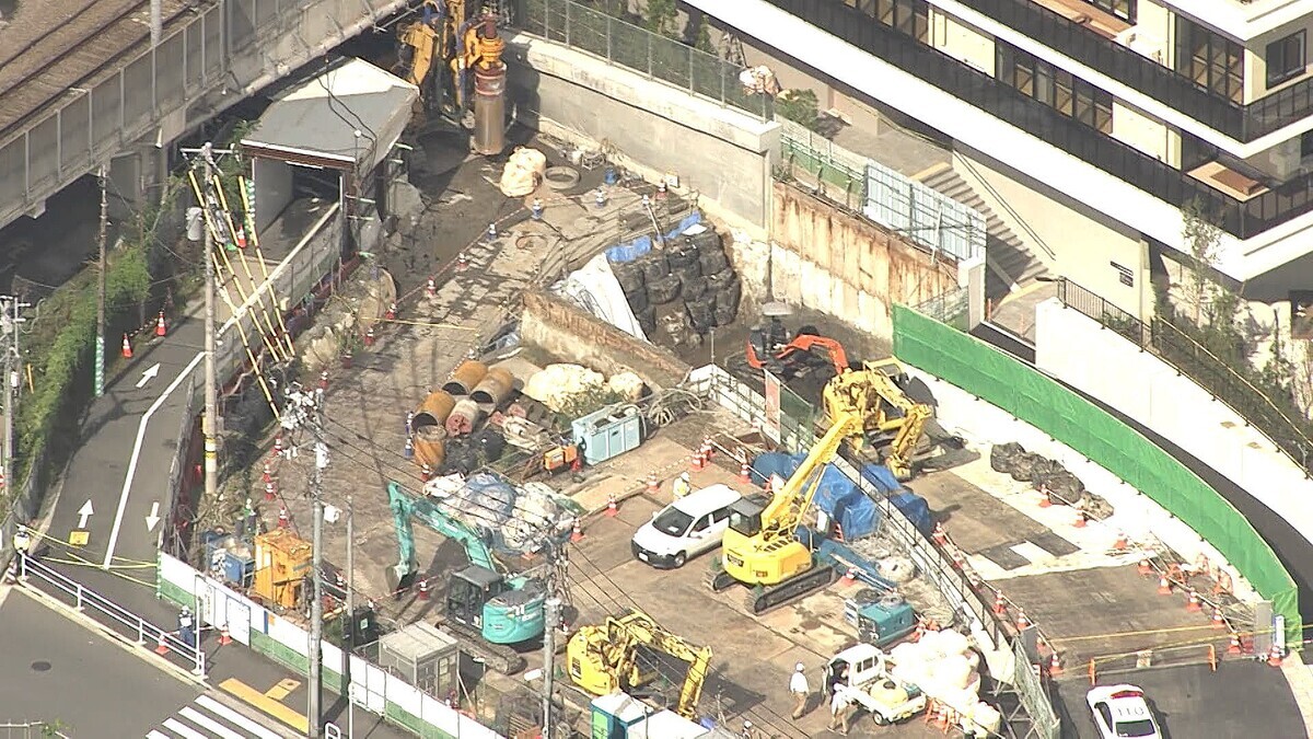 JR高輪ゲートウェイ駅工事現場で不発弾発見