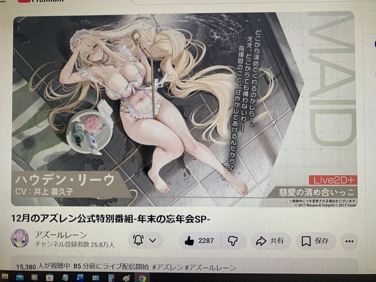 アズレン忘年会SP！ハウデン＆ハウデンリーウの新着せ替えにファン歓喜