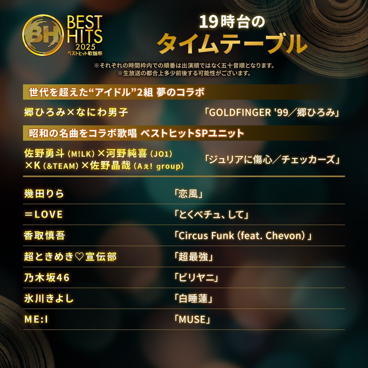 ベストヒット歌謡祭2025、andTEAMとAぇ!groupが熱唱！