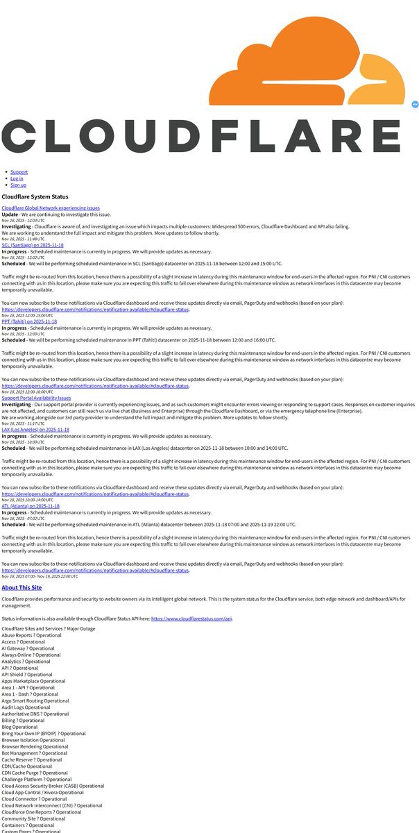 Cloudflare障害で多くのサービスがダウン！何が原因？