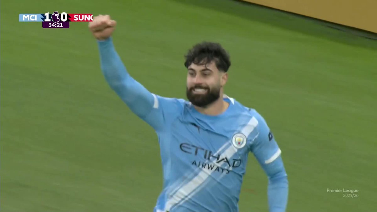 グヴァルディオル、マンチェスター・シティのセットプレーでゴール！ファン興奮