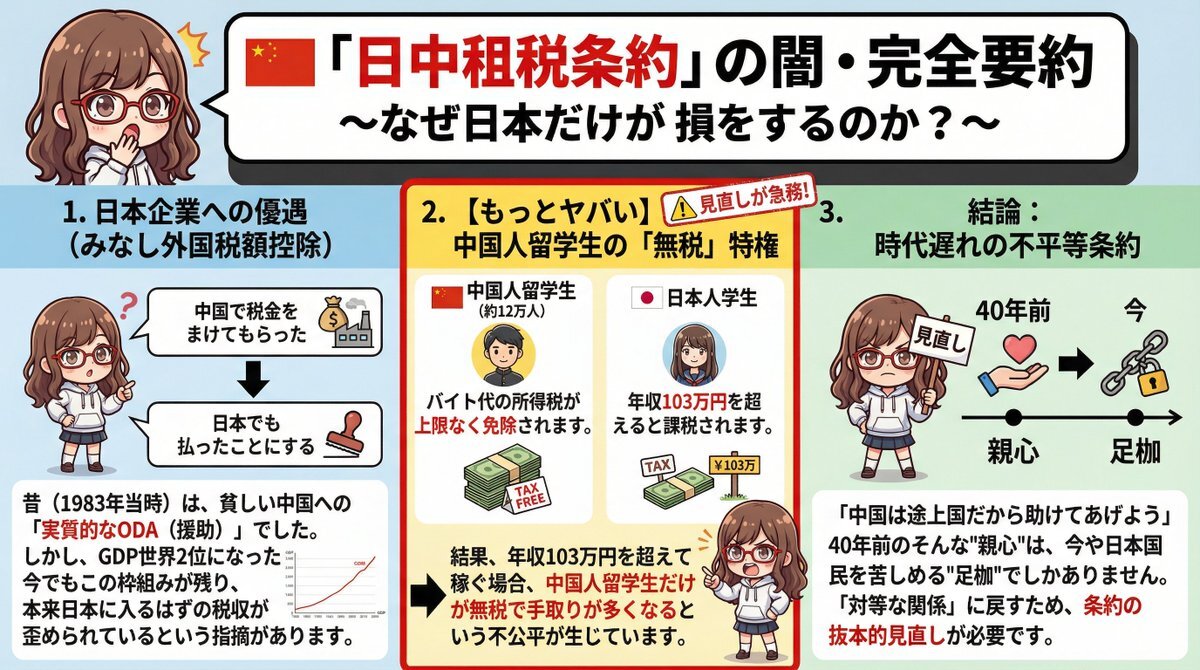 日中租税条約見直しへ 中国人留学生の所得税免税特権廃止へ