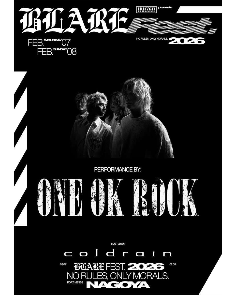 ONE OK ROCK、BLARE FEST.2026でポートメッセなごやに熱狂到来！