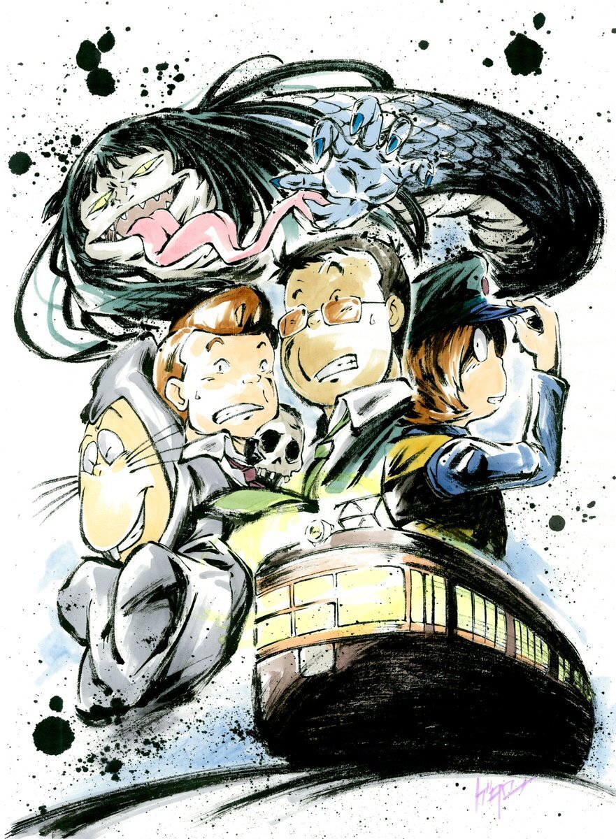 ゲゲゲの鬼太郎 日本画 アート ゲゲゲの鬼太郎の浮世絵誕生！！日本中に一大ブームを巻き起こし