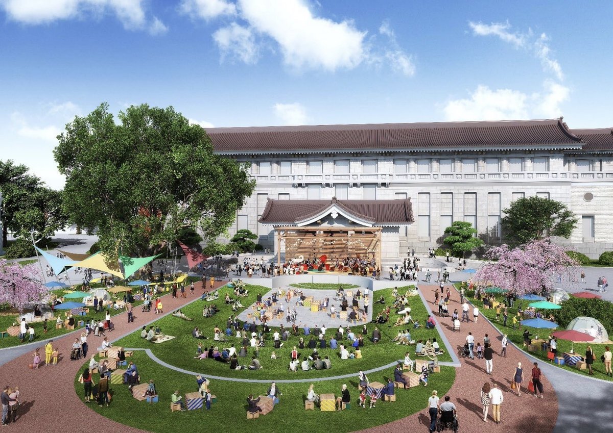 東京国立博物館、池を芝生広場に？