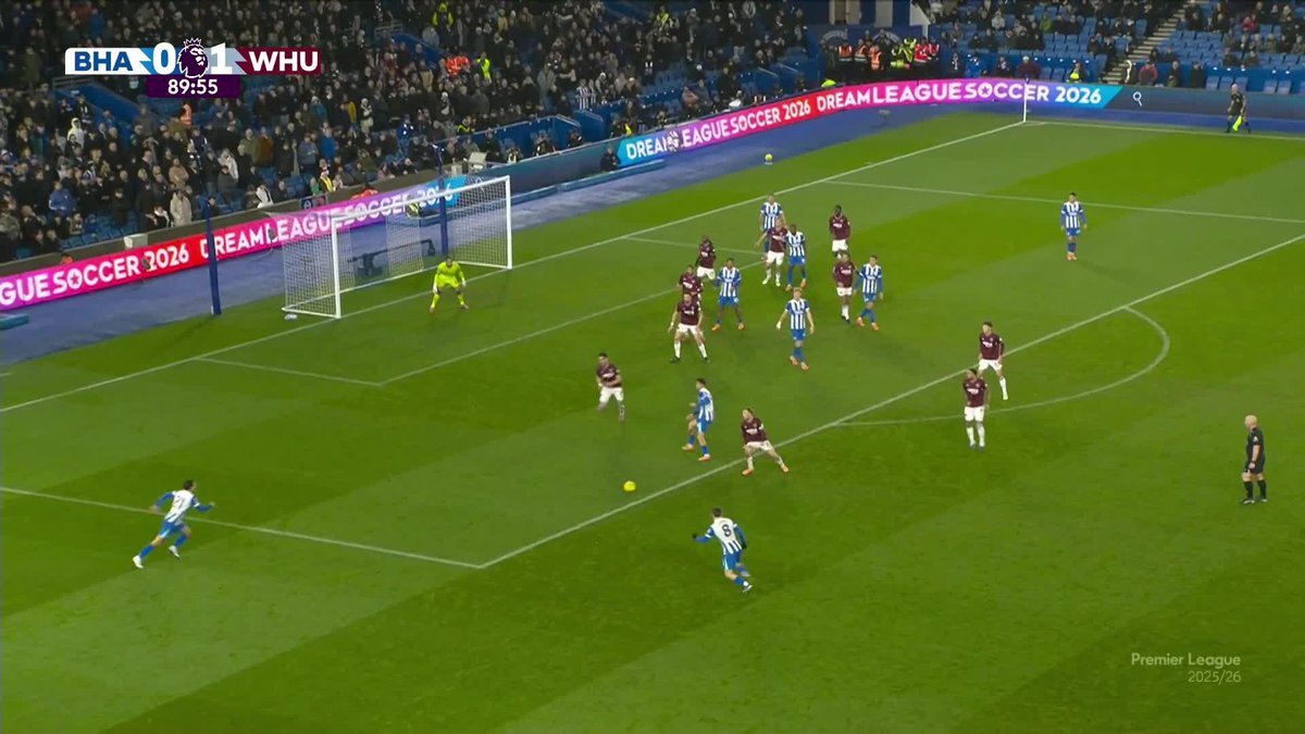 ブライトン、リュテルの劇的同点弾でウェストハム戦1-1ドロー！