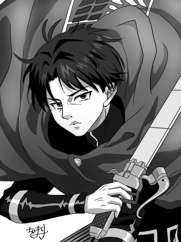 進撃の巨人　リヴァイ兵長 リヴァイ兵長描きました！！ #進撃の巨人 #進撃の巨人好きさんと