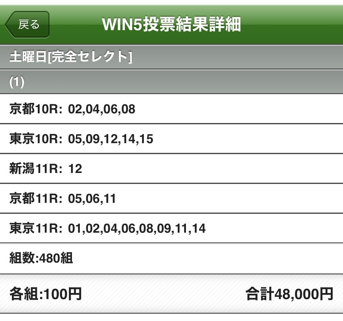 競馬予想、WIN5で最終レースは？