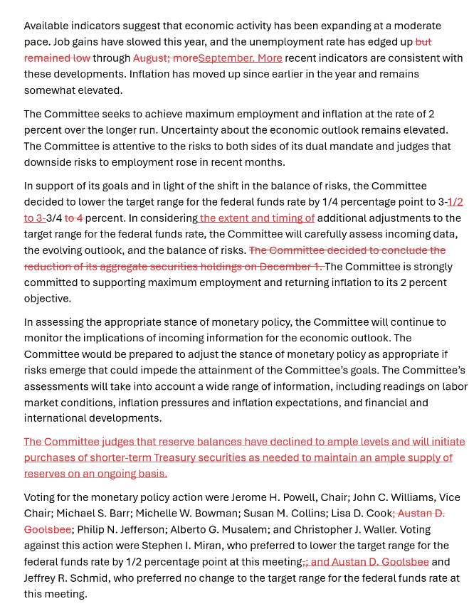 FOMC声明文発表！市場は緩和策に反応、金利安・ドル安・株高