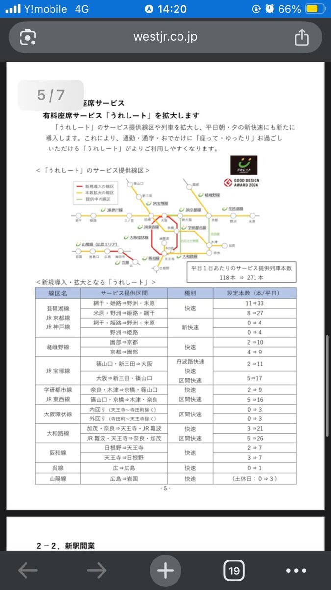 JR西日本、新快速にも「うれシート」導入へ　賛否両論