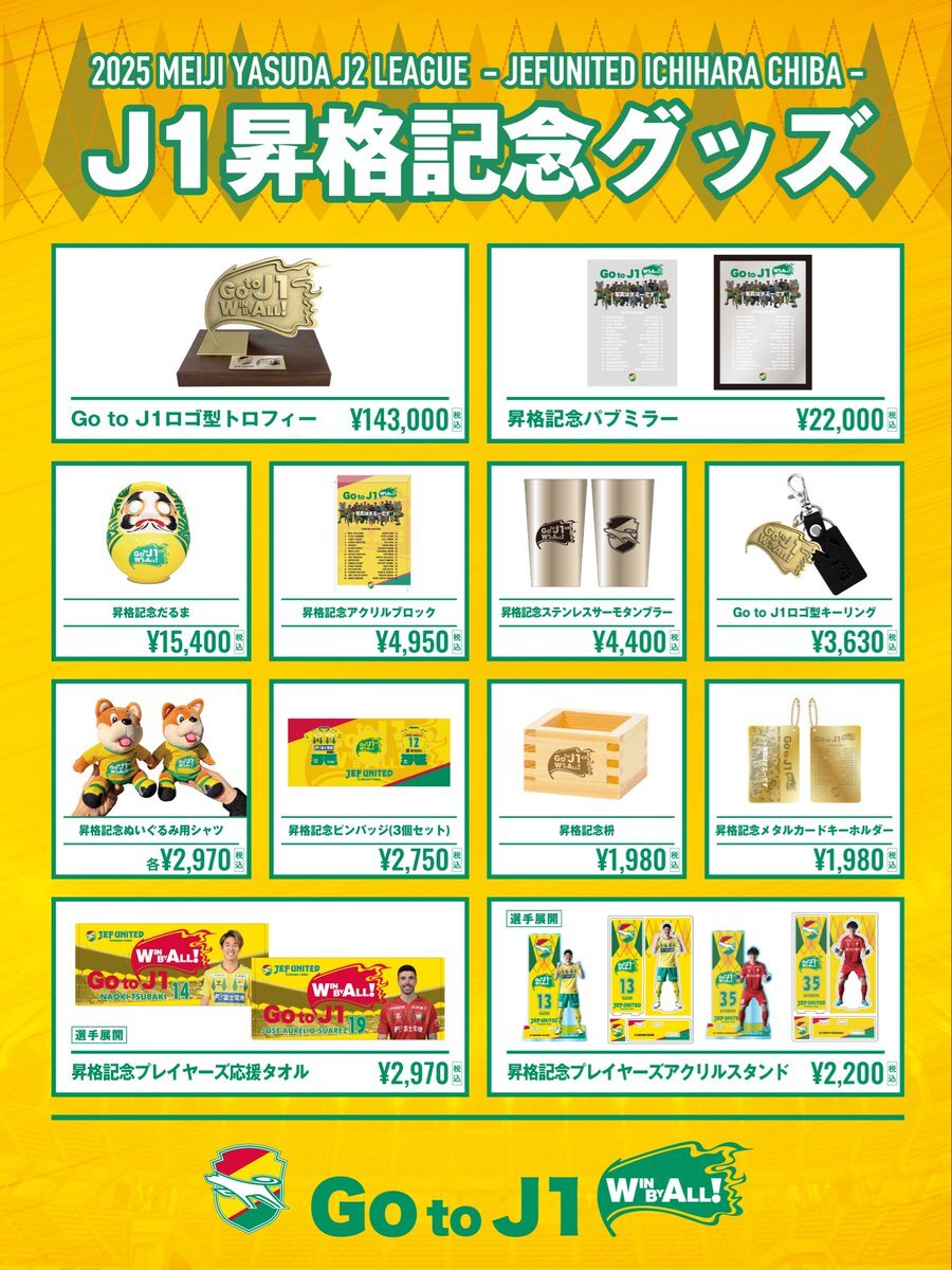 ジェフユナイテッド千葉、J1昇格記念グッズ販売開始にファン歓喜