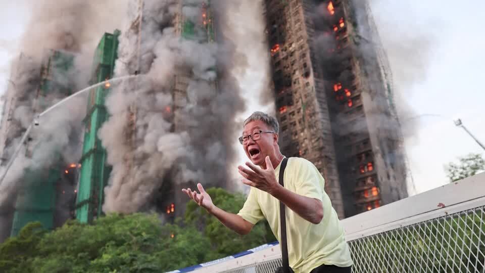 香港高層マンション火災で36人死亡、279人行方不明