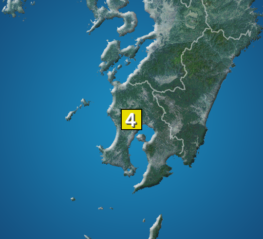 鹿児島県薩摩地方でM4.2の地震が発生