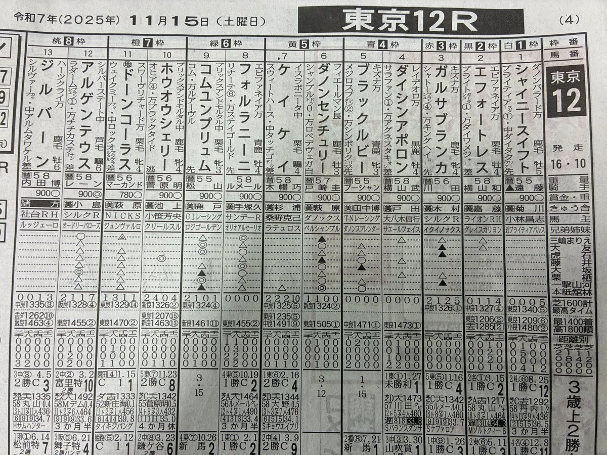 ホウオウシェリー、東京12Rで3着入線！