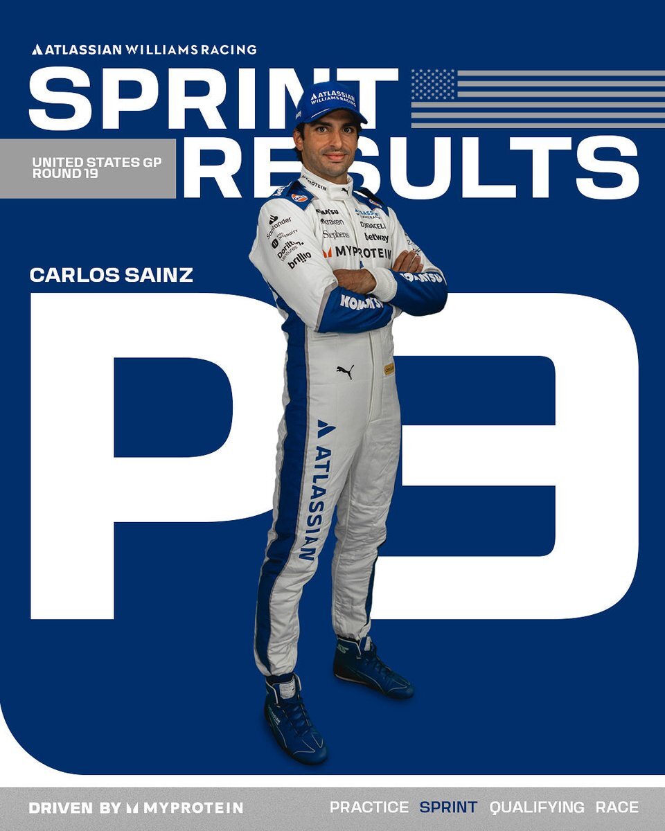F1アメリカGPスプリント：フェルスタッペンが圧勝！サインツは3位に輝く